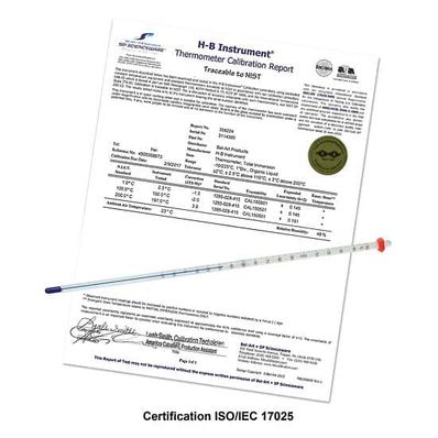 Digi-Sense ASTM S65C-03 Individually Calibrated Liquid-In-Glass Thermometer; 50/80C, Organic Liquid Fill - 08009-70
