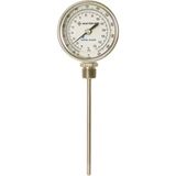 Digi-Sense Bottom-Mount Bimetal Thermometer, 5 in. Dial, 24 in. L; Range; 0-250F/-20-120C - 90556-01
