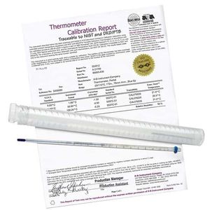 Digi-Sense Calibrated Liquid-In-Glass Thermometer; -1 to 101C, Total Immersion, Organic Liquid Fill - 00708-08 Digi-Sense Calibrated Liquid-In-Glass Thermometer; -1 to 101C, Total Immersion, Organic Liquid Fill - 00708-08
