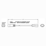 Digi-Sense Cord Adapter From IEC 60320 to SEV1011 (Switzerland Plug), 12 in. L; 10A, 240V - 89800-26