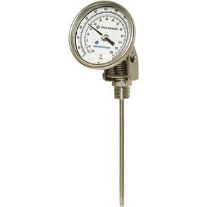 Digi-Sense Dampen Adjustable Angle Bimetal Thermometer 5 in. Dial 4 in. L; Range; 0-250F/-20-120C - 90550-73 Digi-Sense Dampen Adjustable Angle Bimetal Thermometer 5 in. Dial 4 in. L; Range; 0-250F/-20-120C - 90550-73