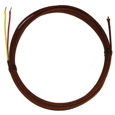 Digi-Sense High Temperature Thermocouple Probe, Fiberglass Insulated Wire, 20G, Exposed, Stripped Leads, Type K; 120 in. L - 08113-31