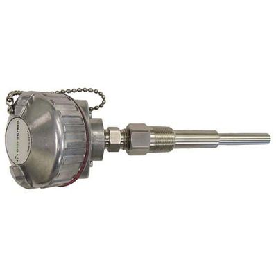 Digi-Sense Industrial Temperature Probe, Type J, 6 in. L, 1/4 in. Dia, Grounded, 316 Stainless Steel/Aluminum - 90446-81