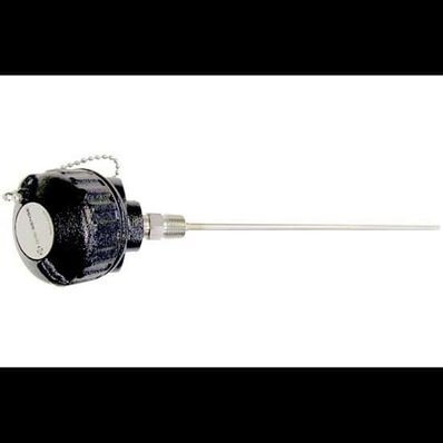 Digi-Sense Industrial Temperature Probe, Type K, 6 in. L, 1/4 in. Dia, Grounded, 316 Stainless Steel/Cast Iron - 90446-90
