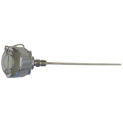 Digi-Sense Industrial Temperature Probe, Type K, 6 in. L, 1/4 in. Dia, Grounded, 316 Stainless Steel/Explosion Proof Cast Iron - 90446-93