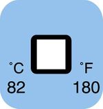 Digi-Sense Irreversible 1-Point Square Temperature Label, 111F/44C; 50/Pk - 08068-36