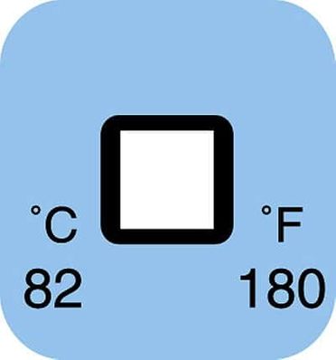 Digi-Sense Irreversible 1-Point Square Temperature Label, 115F/46C; 50/Pk - 90309-00