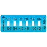 Digi-Sense Irreversible 6-Point Horizontal Temperature Label, 390-450F/199-232C; 10/Pk - 90308-97