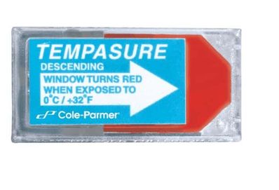 Digi-Sense Irreversible Descending Low-Temperature Indicators, 36°F (2°C), 10 Pk - 90309-65 Digi-Sense Irreversible Descending Low-Temperature Indicators, 36°F (2°C), 10 Pk - 90309-65