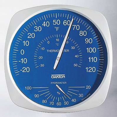 Digi-Sense Large Dial Wall Mount Thermo-Hygrometer - WD-35700-20