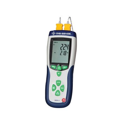 Digi-Sense Professional 2 Input Thermocouple Thermometer and NIST Traceable Calibration - WD-20250-17 Digi-Sense Professional 2 Input Thermocouple Thermometer and NIST Traceable Calibration - WD-20250-17