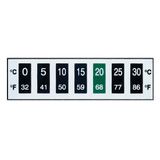 Digi-Sense Reversible 7-Point Horizontal Temperature Label, 60C-90C/140-194F; 10/Pk - 09037-09