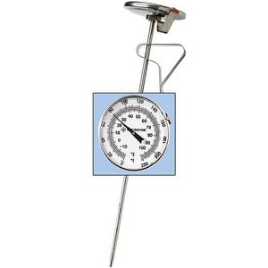 Digi-Sense Stainless Steel Bimetal Pocket Thermometer, 2 in. Dial, Poly Lens, 8 in. Stem, 0 to 220F, 2F Div - 08080-98 Digi-Sense Stainless Steel Bimetal Pocket Thermometer, 2 in. Dial, Poly Lens, 8 in. Stem, 0 to 220F, 2F Div - 08080-98