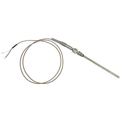 Digi-Sense Temperature Probe, Type J, 10 in. L, 1/8 in. Dia, Fiberglass, Leads - 90446-33