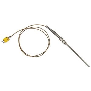 Digi-Sense Temperature Probe, Type K, 15 in. L, Heatshrink and Fiberglass - 90446-56