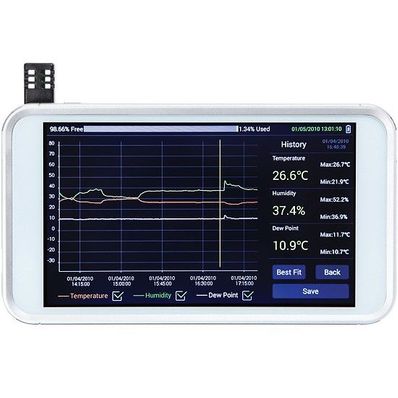 Digi-Sense Temperature/RH Touch Screen Recorder with NIST-Traceable Calibration - WD-20250-40