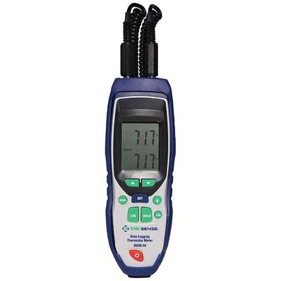 Digi-Sense Thermistor Thermometer, 2-Input Data Logging, NIST-Traceable Calibration - WD-20250-94 Digi-Sense Thermistor Thermometer, 2-Input Data Logging, NIST-Traceable Calibration - WD-20250-94