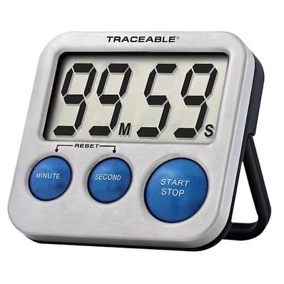 Digi-Sense Traceable Blue-Steel Digital Timer with Calibration - 98768-63