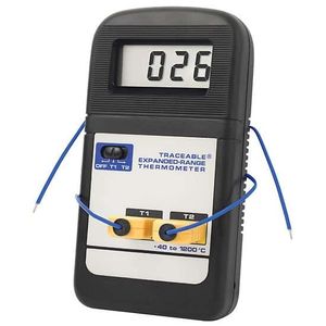 Digi-Sense Traceable Dual-Input Expanded Range Thermocouple Thermometer with Calibration, Type K; Celsius - 37803-94 Digi-Sense Traceable Dual-Input Expanded Range Thermocouple Thermometer with Calibration, Type K; Celsius - 37803-94