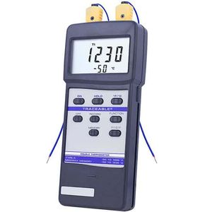 Digi-Sense Traceable Dual-Input/Output Thermocouple Thermometer with RS-232 and Calibration - 91210-03 Digi-Sense Traceable Dual-Input/Output Thermocouple Thermometer with RS-232 and Calibration - 91210-03