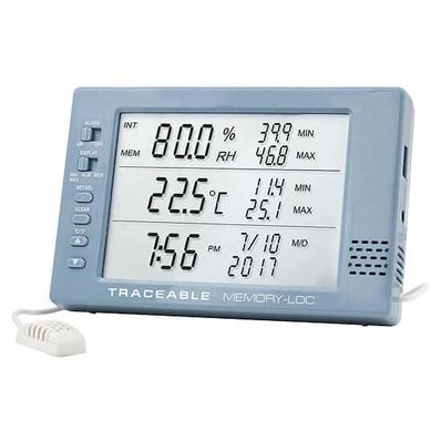Digi-Sense Traceable Memory-Loc Thermohygrometer with Calibration - 98767-16