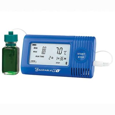 Digi-Sense Traceable Temperature Bluetooth Enabled Data Logger Compatible with TraceableGO App and TraceableLIVE Cloud Service; Bottle Probe - 18004-29