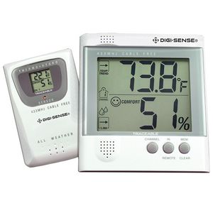 Digi-Sense Traceable Wireless Thermometer and Humidity Set with Calibration; 1 Remote Module - 94460-84