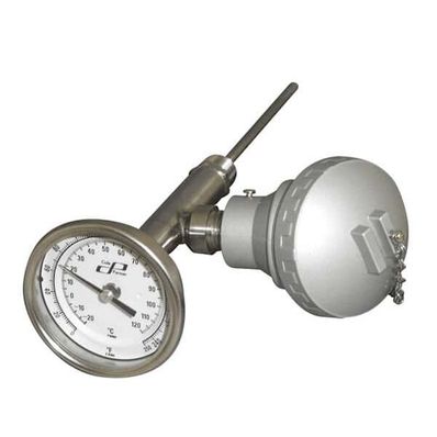 Digi-Sense Twin Temperature 3 in. Back Connect Face, 2.5 in. Stem, Type K Thermocouple Transmitter - 98940-71