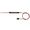 Digi-Sense Type J Economic Handle Thermocouple Probe with Mini-Connector, 4 in. L, 36 in. E x t FEP .188 Dia, Ungrounded - 18526-00