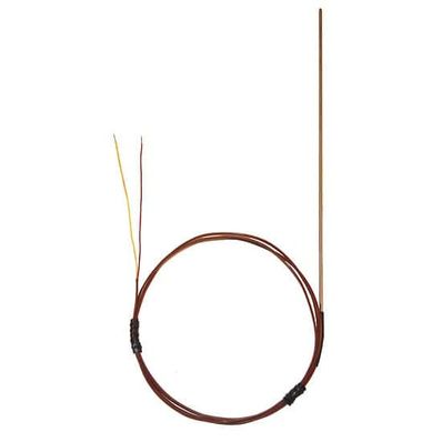 Digi-Sense Type K Economic Hollow Thermocouple Probe 6 in. L, 36 in. E x t 24 Awg .250 Dia, Grounded Junction - 18525-48