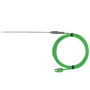 Digi-Sense Type-R, Std-Probe SS Handle, Mini-Connector, 12 in. L, .125 Dia, U, 3ft PVC Cable - 93838-12