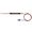 Digi-Sense Type T Economic Handle Thermocouple Probe with Mini-Connector, 4 in. L, 36 in. E x t FEP .188 Dia, Ungrounded - 18526-01