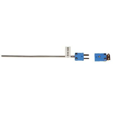 Digi-Sense Type T Thermocouple Probe Quick Dis-connector, with Mini-Connector, 6 in. L, .125 Dia, Ungrounded Junction - 18523-42