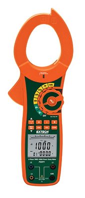 Extech 1-/3-Phase 1000A True RMS AC Power Clamp Meter - PQ2071