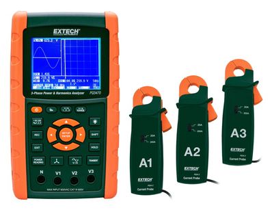 Extech 200A 3-Phase Graphical Power Analyzer/Datalogger Kit - PQ3470-2