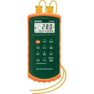 Extech 421502 Type J/K, Dual Input Thermometer with Alarm