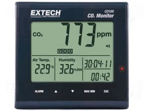 Extech CO100 Desktop Indoor Air Quality CO2 Monitor