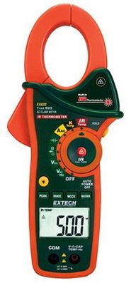 Extech EX820 1000A True RMS AC Clamp Meter with IR Thermometer