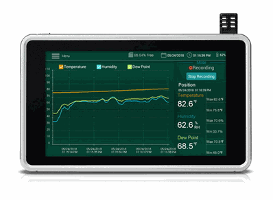 Extech Graphical Humidity/Temperature Chart Recorder with Touch-Screen - RH550