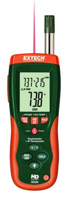 Extech HD500 Psychrometer with InfraRed Thermometer