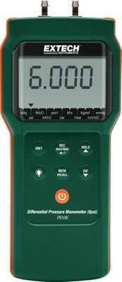 Extech PS106 Differential Pressure Manometer (6psi) with NIST