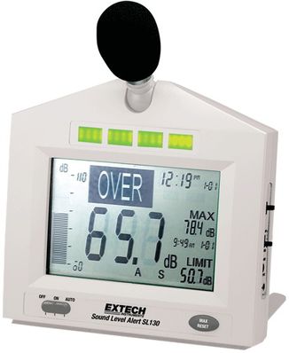 Extech Sound Level Alert with Alarm, White Housing - SL130W
