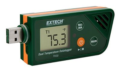 Extech USB Dual Temperature Datalogger - TH30