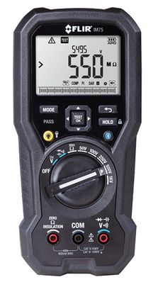 FLIR Industrial Industrial Insulation Tester and DMM Combination with VFD Mode Bluetooth METERLiNK and NIST - IM75-NIST