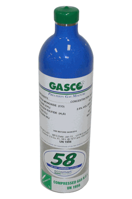 Gasco 58ES-1 58 Liter Single Gas (20.9% O2) Ecosmart Refillable Cylinder, Nitrogen Balance Gasco 58ES-1 58 Liter Single Gas (20.9% O2) Ecosmart Refillable Cylinder, Nitrogen Balance