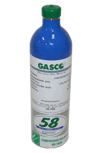 Gasco 58ES-85-2 58 Liter Single Gas (2% H2) Ecosmart Refillable Cylinder, Air Balance