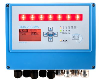 GfG GMA 200-MW4/2 Controller, Configured for 2 Measuring Points, Supply Voltage, 110 V AC, with Internal Power Supply - 2200-092