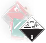 GHS Tagboard Class 8 Corrosives Placard (10.75" x 10.75") - TT800TB