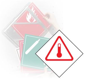 GHS Tagboard Elevated Temperature Substances Placard (10.75" x 10.75") - TT970TB
