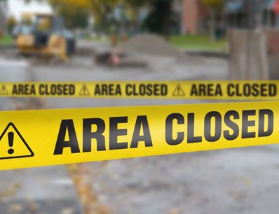 GHS Area Closed Barricade Tape (3" x 1000') 2 MIL (12/case) - BT10213